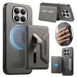 For Xiaomi Redmi Note 15 Pro 4G (Global) Magnetic Case PU Leather + PC + TPU Anti-Scratch Back Cover with Detachable Card Holder