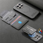 For Xiaomi Redmi Note 15 Pro 4G (Global) Magnetic Case PU Leather + PC + TPU Anti-Scratch Back Cover with Detachable Card Holder