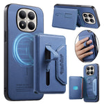 For Xiaomi Redmi Note 15 Pro 4G (Global) Magnetic Case PU Leather + PC + TPU Anti-Scratch Back Cover with Detachable Card Holder