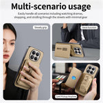 For Xiaomi Redmi Note 15 Pro+ 5G (Global)  /  Poco M8 Pro 5G Magnetic Case PU Leather + PC + TPU Anti-Scratch Back Cover with Detachable Card Holder