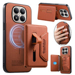For Xiaomi Redmi Note 15 Pro+ 5G (Global)  /  Poco M8 Pro 5G Magnetic Case PU Leather + PC + TPU Anti-Scratch Back Cover with Detachable Card Holder