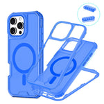 For iPhone 16 Pro Max Magnetic Case 2-in-1 PC + TPU Frosted Soft-Touch Phone Cover