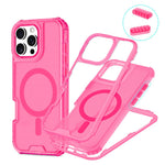 For iPhone 16 Pro Max Magnetic Case 2-in-1 PC + TPU Frosted Soft-Touch Phone Cover