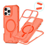 For iPhone 16 Pro Magnetic Case 2-in-1 PC + TPU Frosted Soft-Touch Phone Cover