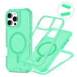 For iPhone 16 Pro Magnetic Case 2-in-1 PC + TPU Frosted Soft-Touch Phone Cover