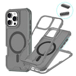 For iPhone 16 Pro Magnetic Case 2-in-1 PC + TPU Frosted Soft-Touch Phone Cover
