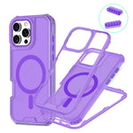 For iPhone 16 Pro Magnetic Case 2-in-1 PC + TPU Frosted Soft-Touch Phone Cover