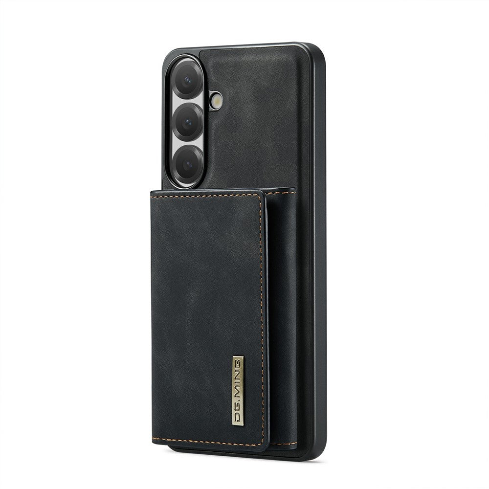 DG.MING M1 Series for Samsung Galaxy A24 4G (162.1mm) Phone Case PU + TPU + PC Back Cover with Magnetic Tri-Fold Wallet Kickstand