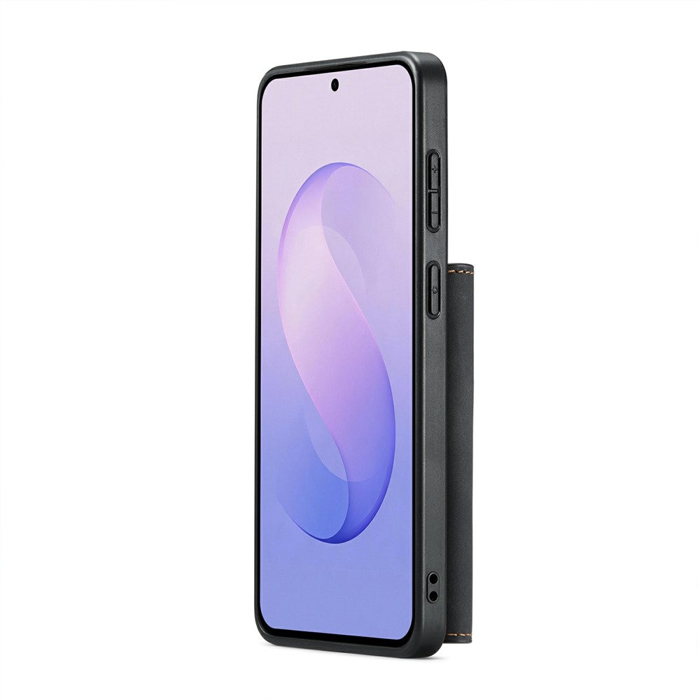 DG.MING M1 Series for Samsung Galaxy A24 4G (162.1mm) Phone Case PU + TPU + PC Back Cover with Magnetic Tri-Fold Wallet Kickstand