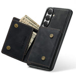 DG.MING M1 Series for Samsung Galaxy A24 4G (162.1mm) Phone Case PU + TPU + PC Back Cover with Magnetic Tri-Fold Wallet Kickstand