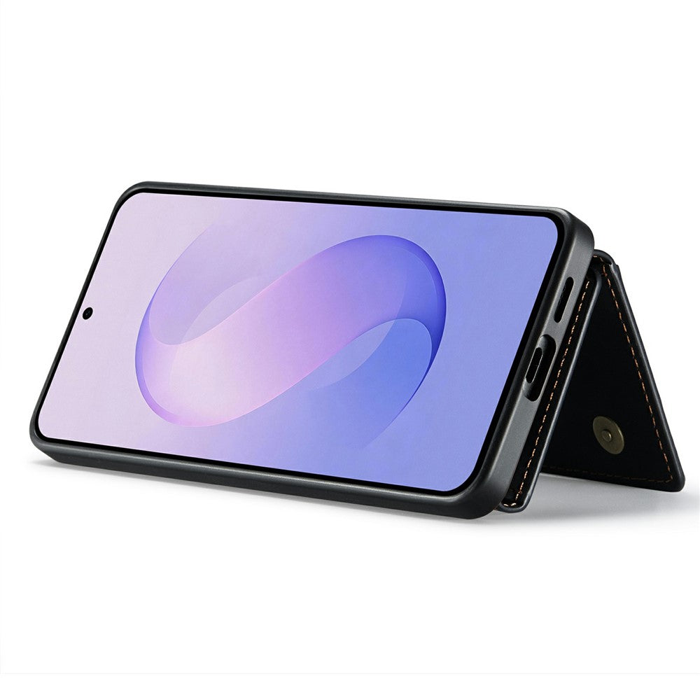 DG.MING M1 Series for Samsung Galaxy A24 4G (162.1mm) Phone Case PU + TPU + PC Back Cover with Magnetic Tri-Fold Wallet Kickstand
