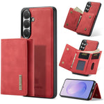 DG.MING M1 Series for Samsung Galaxy A24 4G (162.1mm) Phone Case PU + TPU + PC Back Cover with Magnetic Tri-Fold Wallet Kickstand
