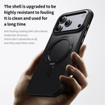 For iPhone 18 Pro Max / 17 Pro Max Case Magnetic Rotating Kickstand TPU + Acrylic Shockproof Phone Cover Compatible with MagSafe