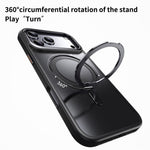 For iPhone 18 Pro Max / 17 Pro Max Case Magnetic Rotating Kickstand TPU + Acrylic Shockproof Phone Cover Compatible with MagSafe