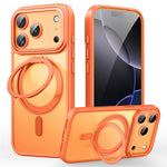For iPhone 18 Pro Max / 17 Pro Max Case Magnetic Rotating Kickstand TPU + Acrylic Shockproof Phone Cover Compatible with MagSafe