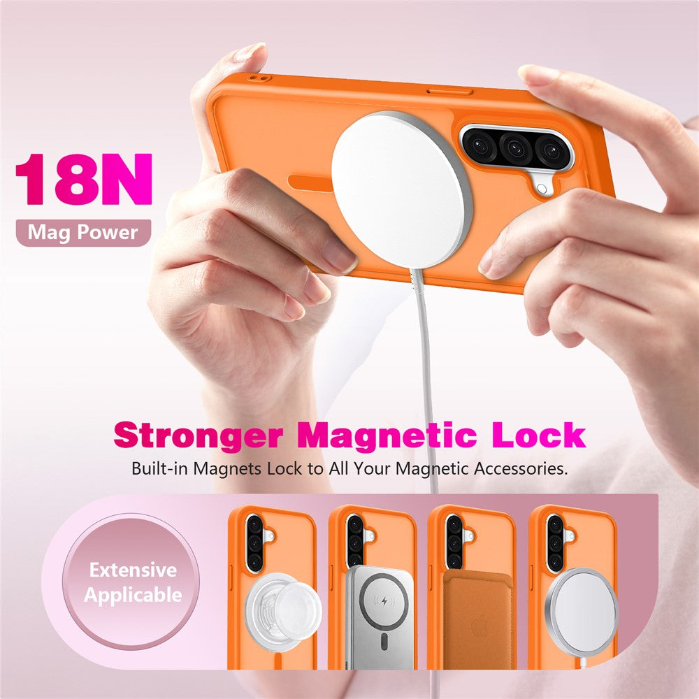 For Samsung Galaxy A36 5G / A37 5G Magnetic Case Skin Touch TPU + PC 2.0mm Thickness Anti-drop Phone Cover