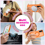 For Samsung Galaxy A36 5G / A37 5G Magnetic Case Skin Touch TPU + PC 2.0mm Thickness Anti-drop Phone Cover
