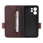 For Oppo Reno15 F 5G Case Leather Wallet Flip Phone Cover with Hardware Decor