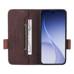 For Oppo Reno15 F 5G Case Leather Wallet Flip Phone Cover with Hardware Decor