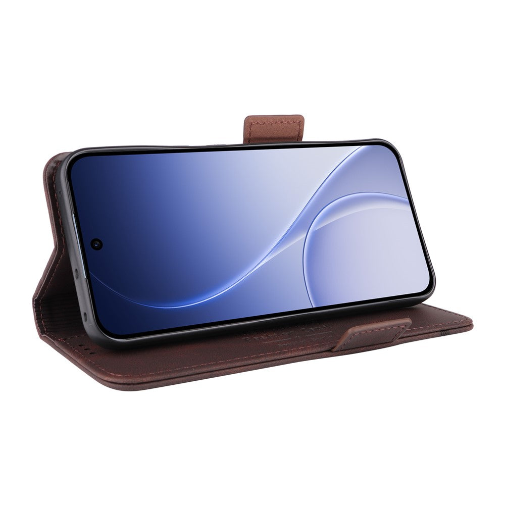 For Oppo Reno15 F 5G Case Leather Wallet Flip Phone Cover with Hardware Decor