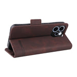 For Oppo Reno15 F 5G Case Leather Wallet Flip Phone Cover with Hardware Decor