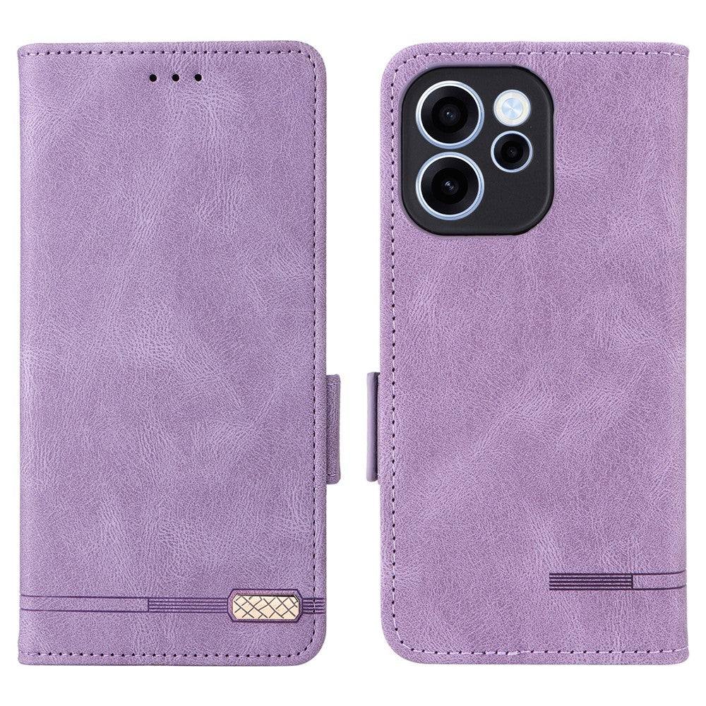 For Oppo Reno15 F 5G Case Leather Wallet Flip Phone Cover with Hardware Decor
