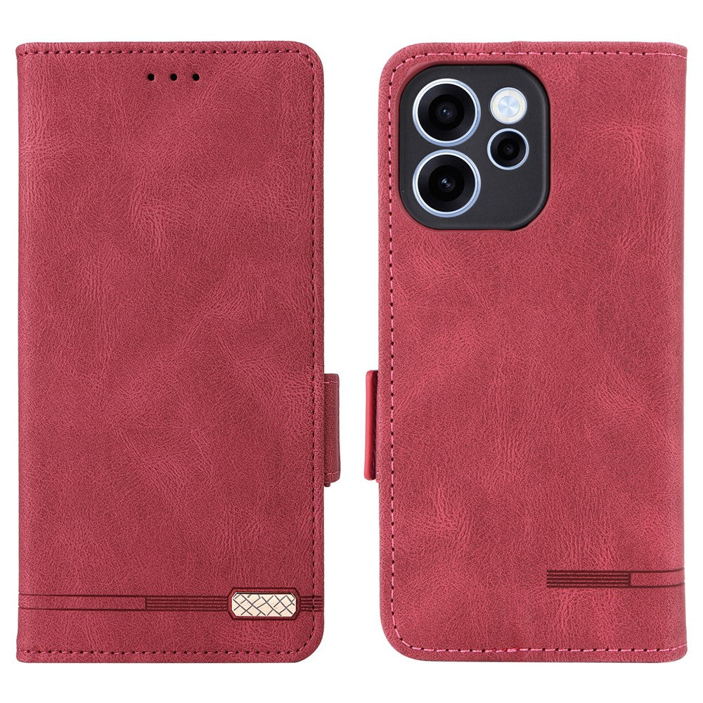 For Oppo Reno15 F 5G Case Leather Wallet Flip Phone Cover with Hardware Decor
