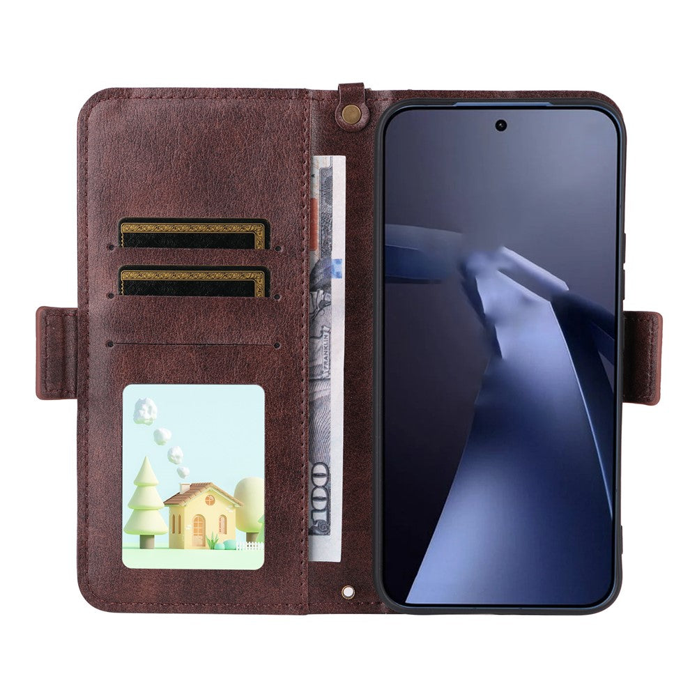 Lædercover til Xiaomi 17T med magnetisk lukning, pungcover og skulderrem