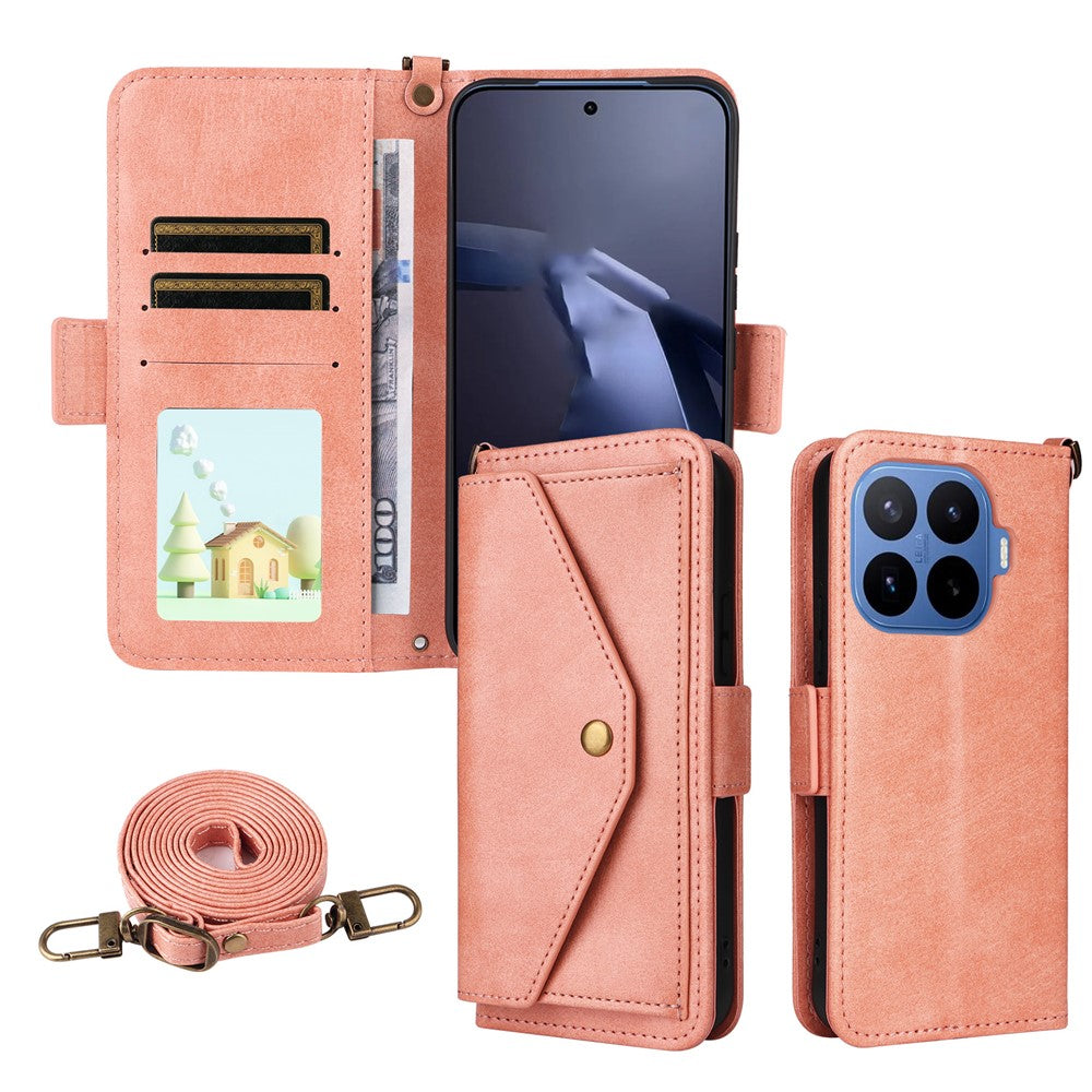 Lædercover til Xiaomi 17T med magnetisk lukning, pungcover og skulderrem
