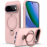 Til Google Pixel 11 / 11 Pro / 10 / 10 Pro / 9 / 9 Pro magnetisk etui med roterende ringstativ TPU + PC bagcover