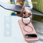 Til Google Pixel 11 / 11 Pro / 10 / 10 Pro / 9 / 9 Pro magnetisk etui med roterende ringstativ TPU + PC bagcover