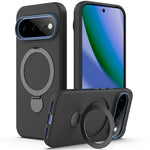Til Google Pixel 11 / 11 Pro / 10 / 10 Pro / 9 / 9 Pro magnetisk etui med roterende ringstativ TPU + PC bagcover