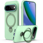 Til Google Pixel 11 / 11 Pro / 10 / 10 Pro / 9 / 9 Pro magnetisk etui med roterende ringstativ TPU + PC bagcover