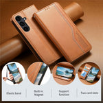 Til Samsung Galaxy S26 FE Coverpung Tri-Color Syning Lædertelefoncover med Elastisk Håndrem