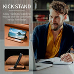 Til Samsung Galaxy S26 FE Coverpung Tri-Color Syning Lædertelefoncover med Elastisk Håndrem