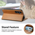 Til Samsung Galaxy S26 FE Coverpung Tri-Color Syning Lædertelefoncover med Elastisk Håndrem
