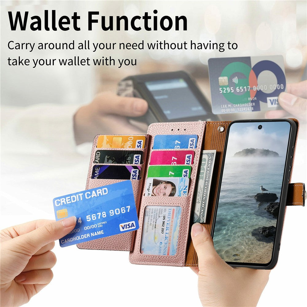 Til Samsung Galaxy S26 FE Etui RFID Blokerende Lynlåslomme Læder Pung Telefoncover med Rem