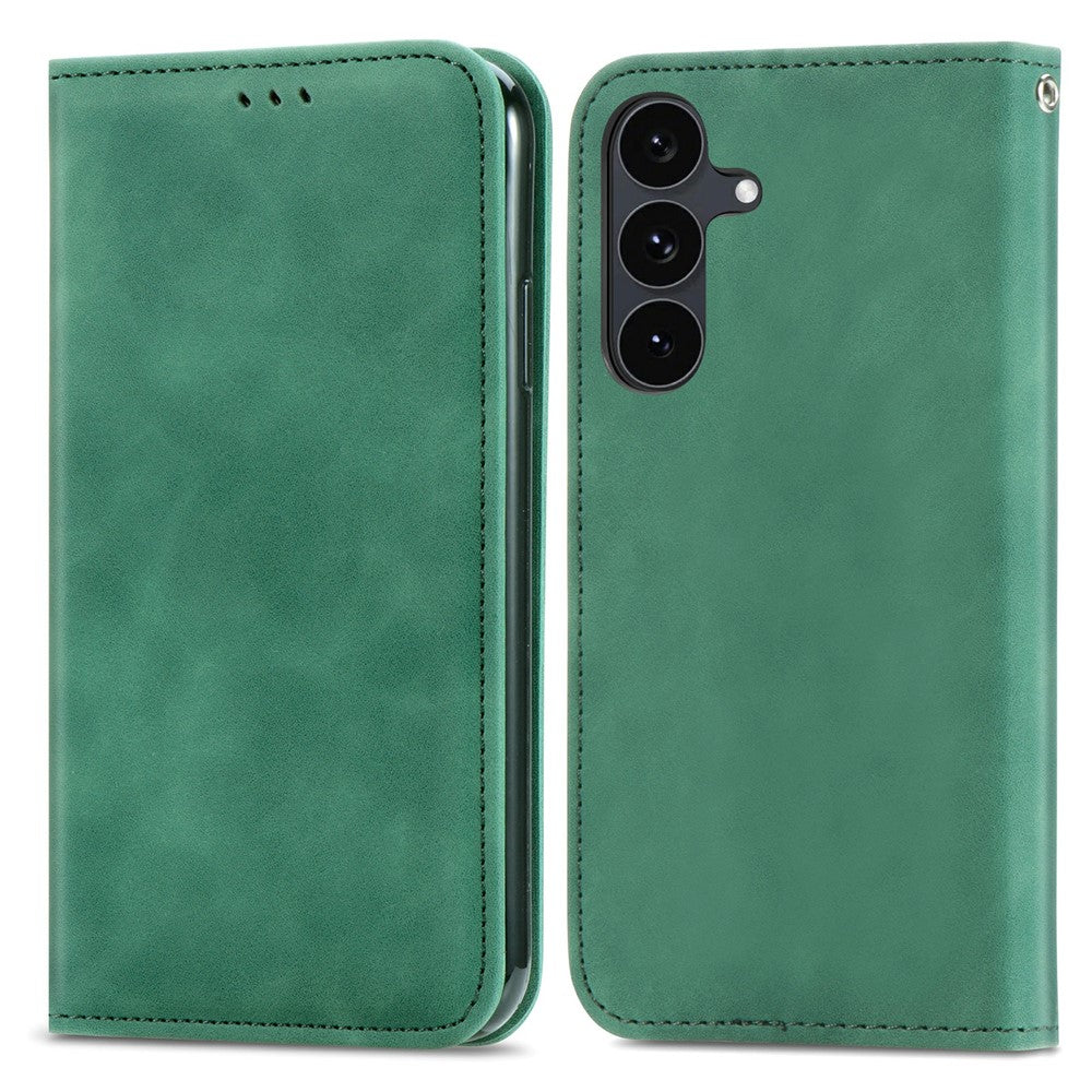 Til Samsung Galaxy S26 FE læderetui med kortholder magnetisk absorberende telefoncover