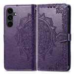 Til Samsung Galaxy S26 FE Pung Etui Mandala Blomst Læder Telefoncover Stand