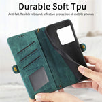 For Samsung Galaxy S26 FE Case Zipper Wallet Geometry Lines Leather Phone Cover with Strap