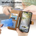 For Samsung Galaxy S26 FE Stand Case Imprint TPU PU Leather Zipper Pocket Wallet Phone Cover with Strap