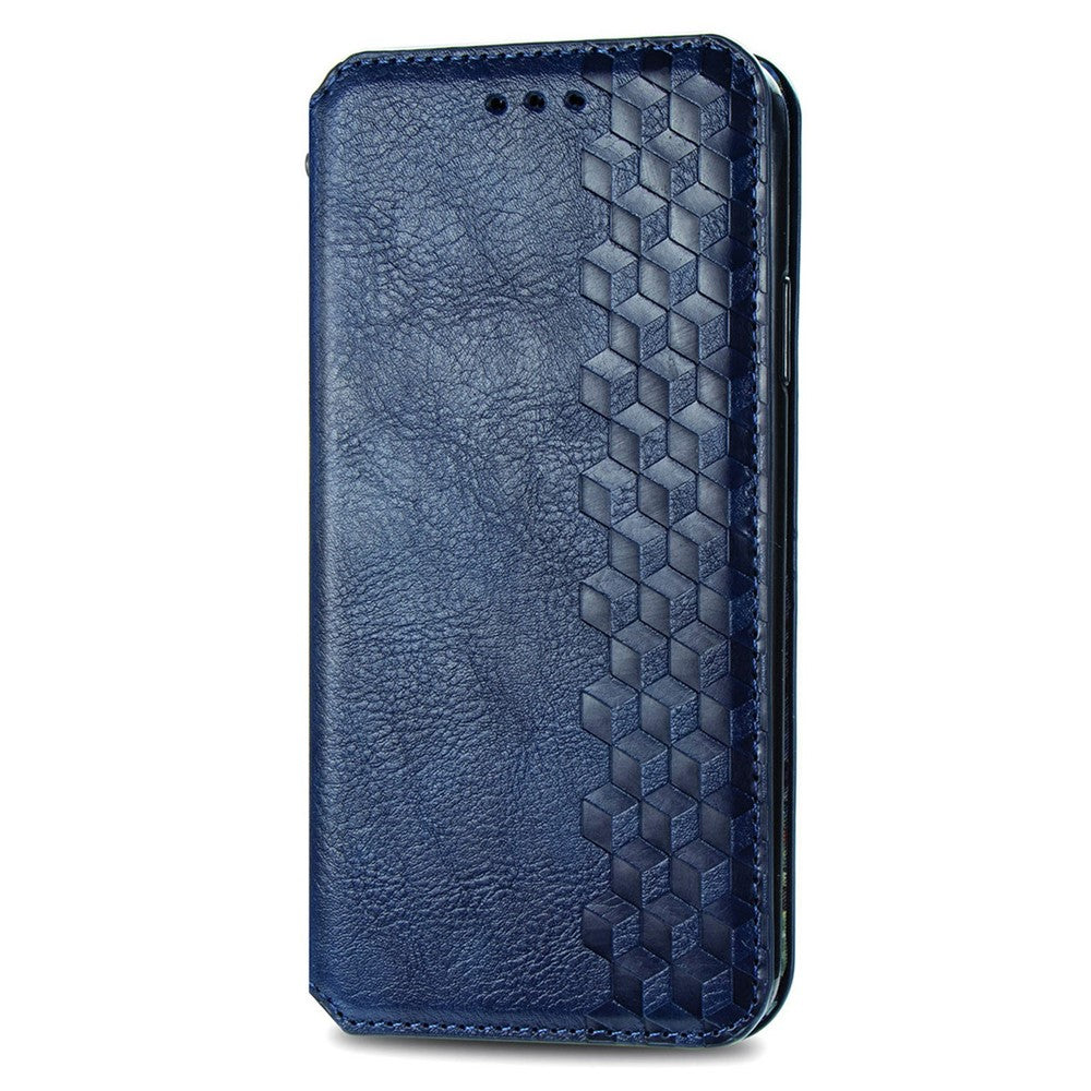 Samsung Galaxy S26 FE-skal Rhombus Imprint PU-läderplånboksfodral