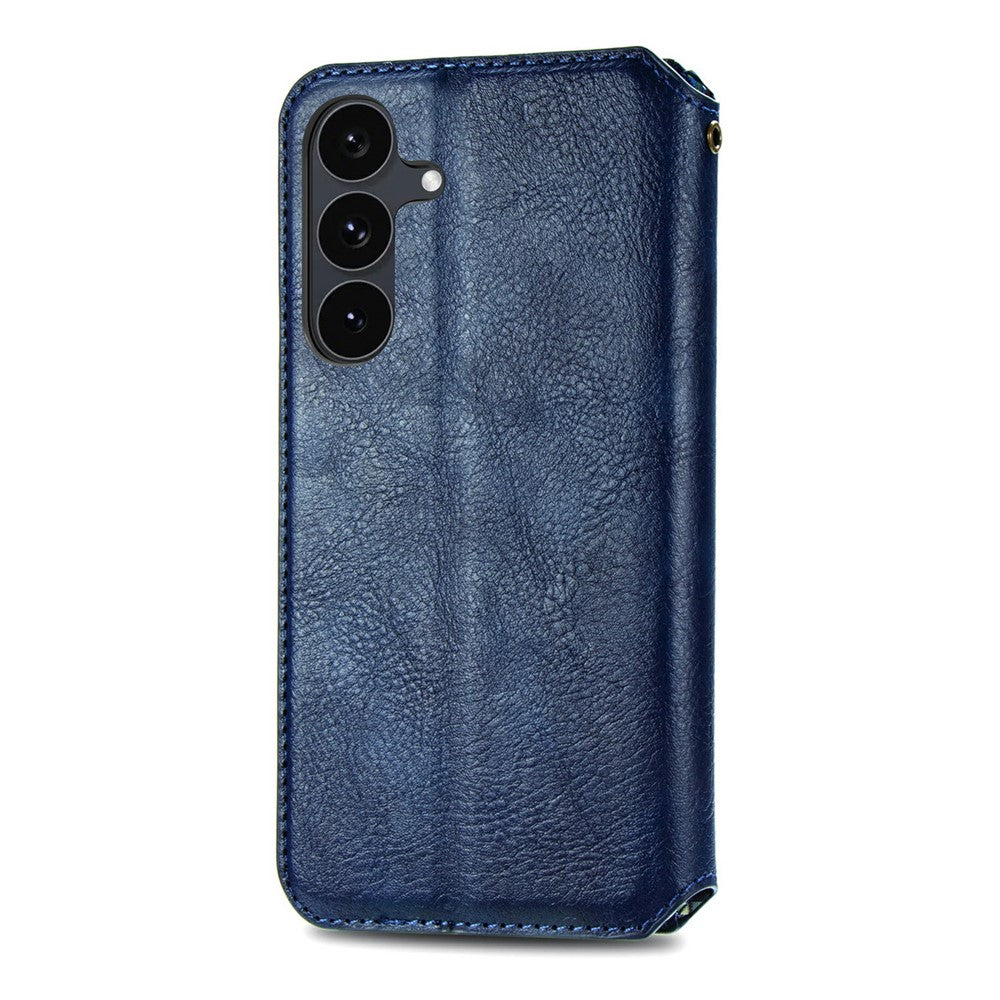 Til Samsung Galaxy S26 FE Cover Rhombus-præg PU Læder Pung Telefoncover
