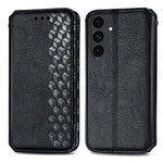 Til Samsung Galaxy S26 FE Cover Rhombus-præg PU Læder Pung Telefoncover