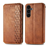 Til Samsung Galaxy S26 FE Cover Rhombus-præg PU Læder Pung Telefoncover