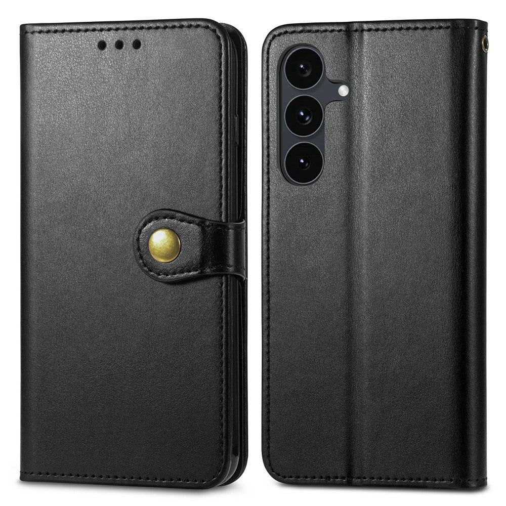 For Samsung Galaxy S26 FE Case Wallet Stand Leather Phone Cover with Wrist Strap
