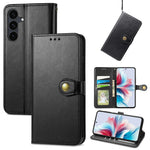 For Samsung Galaxy S26 FE Case Wallet Stand Leather Phone Cover with Wrist Strap