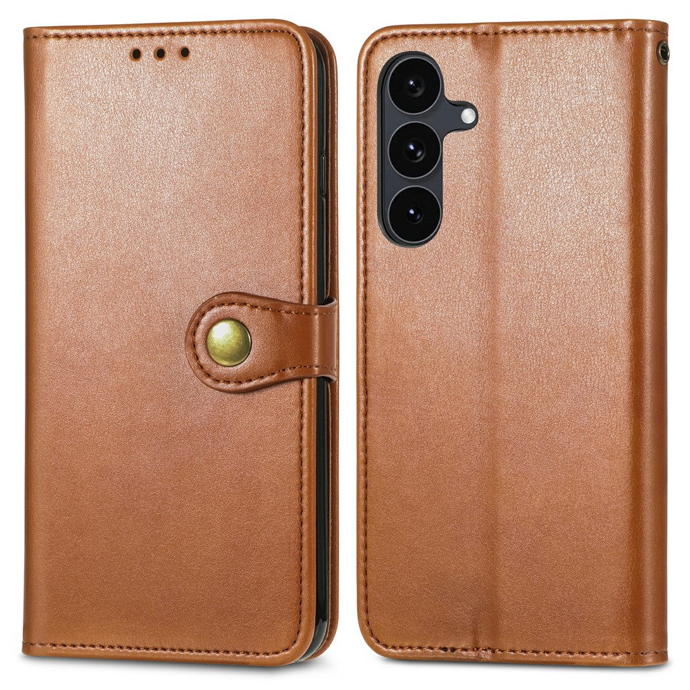 For Samsung Galaxy S26 FE Case Wallet Stand Leather Phone Cover with Wrist Strap