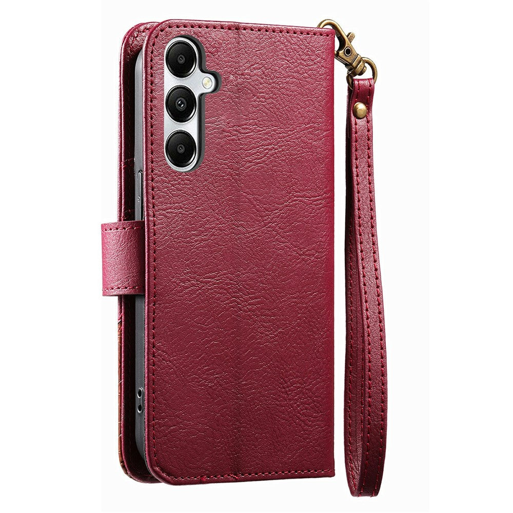 For Samsung Galaxy S26 FE Case Color Splicing TPU PU Leather Flip Shockproof Phone Cover with Wrist Strap