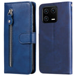 For Xiaomi 13 PU Leather Cases with Zipper Pocket Wallet Phone Cover Stand